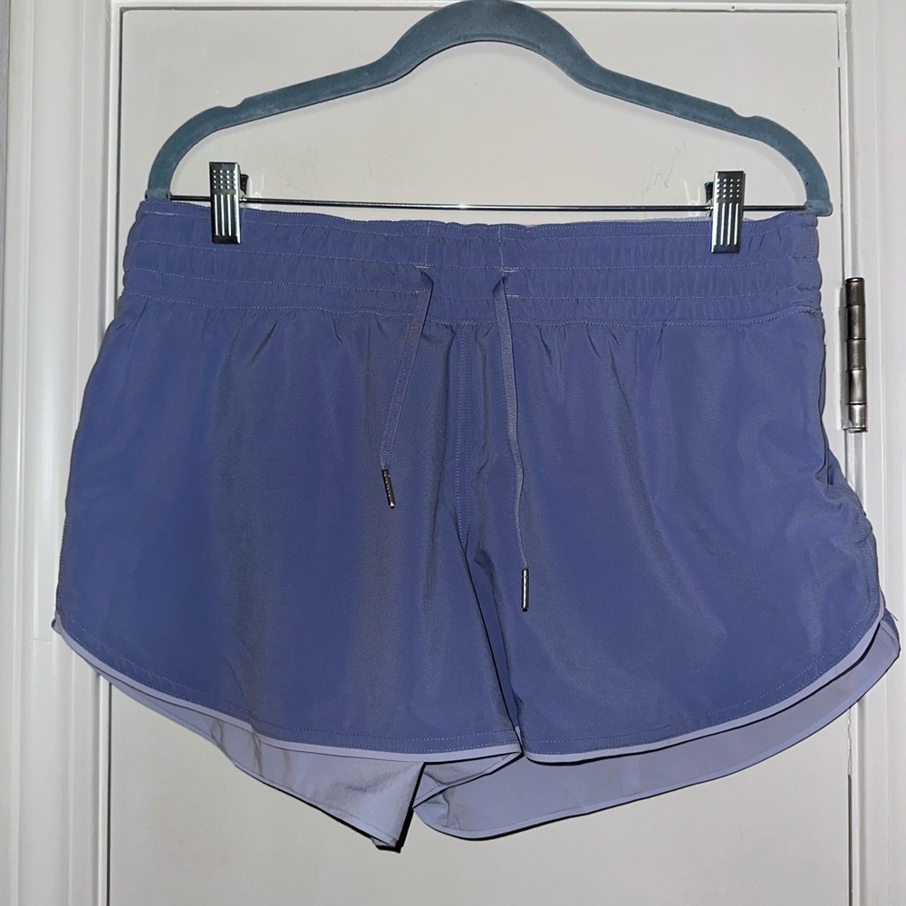 Lululemon Athletica Reversible Perriwinkle Athletic Shorts with Curved Hem